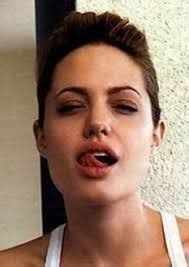 angelina jolie tongue out